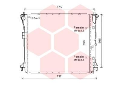 VAN WEZEL Radiators, Motora dzesēšanas sistēma 81002124